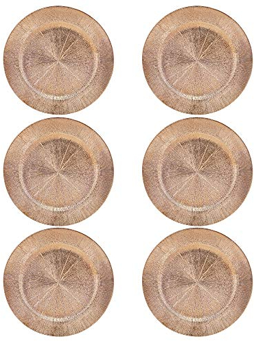 Assiettes de présentation en plastique - idéales pour Noël - 33 cm Or rose – Blast.