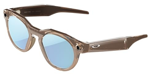 Oakley Meta HSTN KI-Brille für Herren, Damen — Brown Smoke | Sport- & Lifestyle-Brillen — 12 MP Kamera, 60fps Video, Meta AI — Brown Smoke/Prizm™ Deep Water Polarisierte Gläser