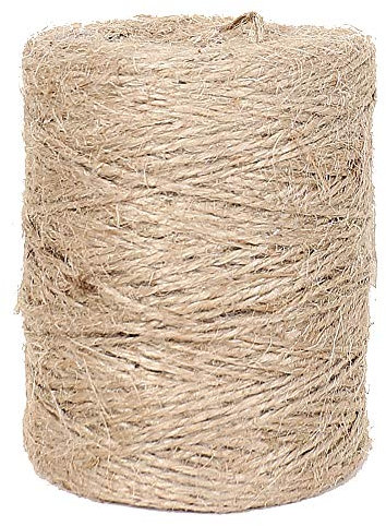 Cordes de Corde Naturelle de 656 Pieds et 219 Verges - Fait à la Main pour l'artisanat Cadeau Corde d'emballage de Noël Durable pour Les Applications de Jardinage - Diamètre 1 mm
