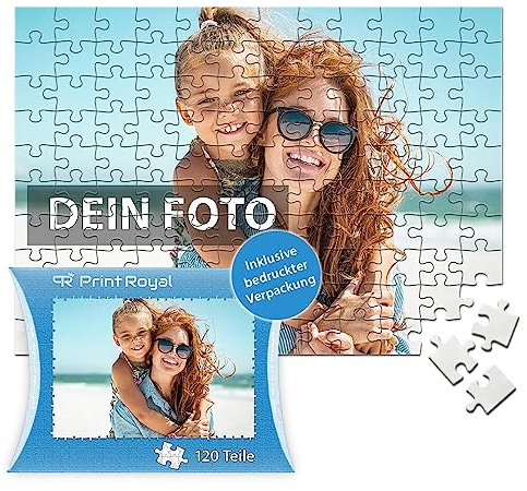 Foto-Puzzle 24-1000 Teile in inkl. hochwertiger Verpackung - mit eigenem Foto Bedrucken - Puzzle selber gestalten - 120 Teile in Kartonverpackung