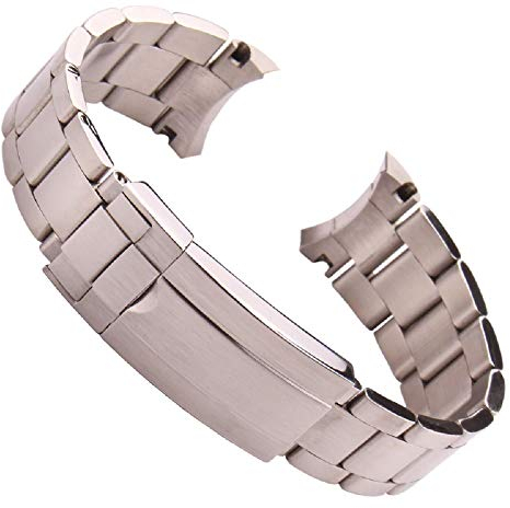 TIME WARRIOR Rolex 20 mm gebürsteter massiver Edelstahl für Submariner GMT-Master Uhrenarmband mit Logo, Edelstahl, Large, Submariner-Armband