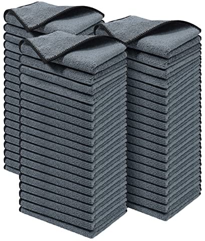 Wemk Mikrofasertücher, 60 Stück Mikrofaser Reinigungstücher, 280GSM Geschirrtücher, Super Saugfähiges, Extrem Weicher für die Pflege von Auto, Motorrad und Haushalt, 30x20CM