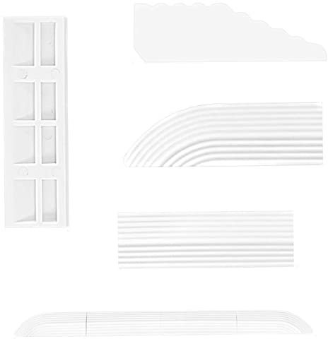 Baoblaze 4Pcs Schwellenrampe, Türschwellenrampe Saugroboter, Staubsauger Roboter Rampe, Tür Boden Schwellenleiste, Door Threshold Ramp for Robot Vacuum, Stufenrampe für Roboter-Staubsauger, Weiß