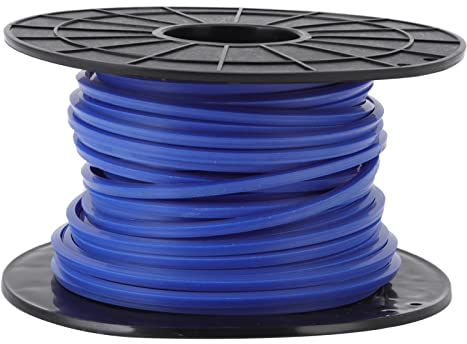 Jenngaoo Mähfaden 4mm, 30 m Lange Spule Dicke quadratisch für Rasentrimmer und Freischneider Hilfswerkzeug, Blau