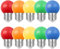 Lampadine Colorate LED E27 1W, G45 Mini Lampadine Colorate a LED, Equivalente 10W Lampadina a Incandescenza, Colori Misti Rosso Verde Blu Arancione Giallo, per Halloween Natale Party Bar, 10 Pezzi
