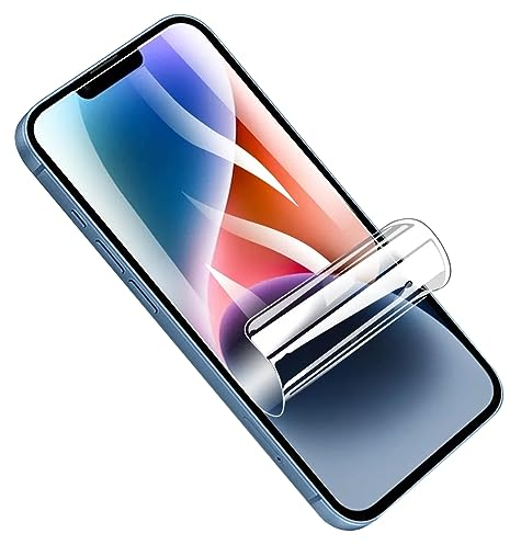 LXEEOLX Hydrogel Protection Ecran pour iPhone 13/ iPhone 13 Pro/iPhone 14 / iPhone 16e, HD Transparent Souple TPU Film pour iPhone 16e, Incassable et très durable, Lot de 2 [Anti-Rayures][sans Bulles]