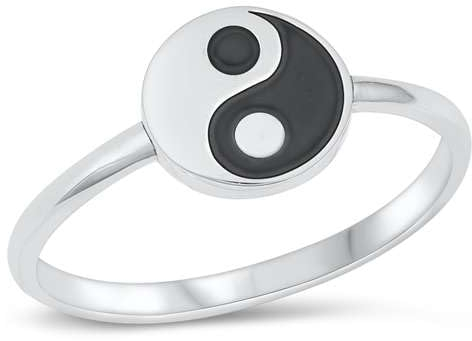 Sterling Silber 925 Yin Yang Ring
