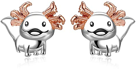 Axolotl Ohrringe 925 Sterling Silber hypoallergen Axolotl Ohrstecker Schmuck Geschenke für Mädchen Kinder Damen