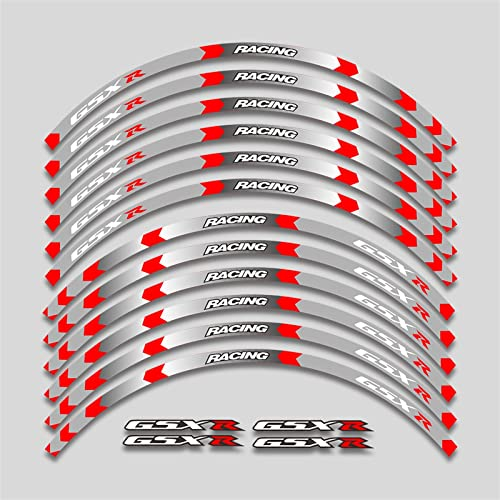LUTPOL wasserdichte Radaufkleber Für Motorradreifen Für Suzuki GSXR 250 400 600 750 1000 GSXR600 750 GSXR Streifenaufkleber Felgenaufkleber (Color : 6)