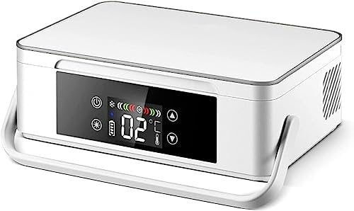XENITE Enfriador de insulina portátil Mini nevera Estuche para medicinas Refrigerador de medicamentos de viaje Contenedor refrigerado con pantalla Lcd,Oro