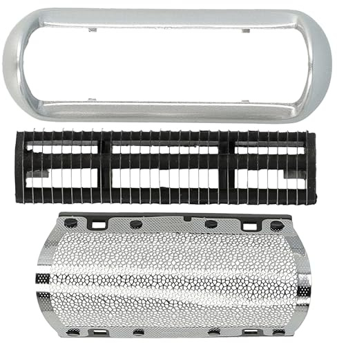 vhbw Kombi-Pack Scherteil kompatibel mit Braun MobileShave M-40 | M-60, M-60b Elektrorasierer, Folie + Messerblock, schwarz/silber