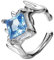 PHENIOTACE® Damen Ear Cuff Silber 925 (1 Stück) Ohrklemme mit Stein Zirkonia Klemm Ohrringe Knorpel Ohne Ohrloch Fakepircings Ohrschmuck für Frauen und Mädchen (A - Einzelne Saphir Weißgold)