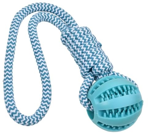 Volumoon Jouets pour Chien, Jouet Chien Corde, Balle en Caoutchouc avec Corde, Balle à Mâcher pour Chien, Jouet à Mâcher Chien Indestructible pour Le Nettoyage des Dents, la Formation IQ