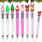 Seasboes Weihnachten Kugelschreiber, 7 Stück Weihnachts-Cartoon-Gel-Tintenroller, Einziehbare Kugelschreiber, Weihnachtskugelschreiber, Mehrfarbig Gelschreiber Weihnachten für Kinder Schulbedarf