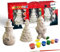 COMFOX Pinta tus propias figuras, decora tu propio juego de pintura, kit de manualidades de yeso para niños (árbol de Navidad, Papá Noel, muñeco de nieve)