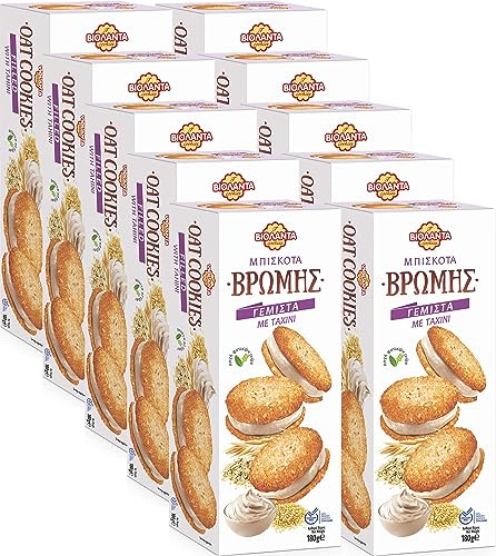 Cookies Doppelkekse gefüllte Hafer-Kekse mit Tahini-Creme 1800g aus Griechenland