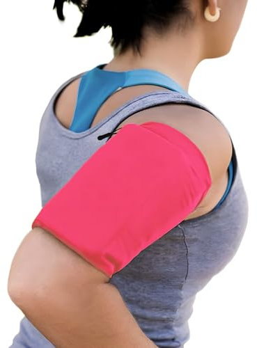 MMOBIEL Support de Téléphone pour la Course à Pied Extensible - Taille L - Brassard 12-15 Pouces de Circonférence de Bras - Brassard de Sport Support de Téléphone – Rose