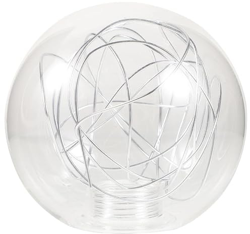 jojofuny G9 Lampenschirm Kugel Glas 4.7 Zoll Aluminiumdraht Rund Ersatz Lampenschirm Für Molekularlampe Deckenleuchte Wandlampe Transparent