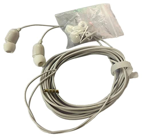 Auricolari extra lunghi, auricolari con cancellazione del rumore da 3 metri con microfono e suono chiaro, cavo di prolunga da 3,5 mm, auricolari portatili per streaming live e telefono via Internet