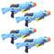 Wasserpistole für Kinder & Erwachsene, 4 Stück Super Wasserspritzpistole Soaker Spielzeug Pistole, 4-Düsen-Modus Große Reichweite Pump Blaster Spritzpistole Mädchen Junge im Freien Sommer Strand Pool