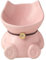 Disoza Ciotola Per Gatti Ciotola Per Gatti In Ceramica Rialzata Ciotola Per Gatti In Porcellana 14,8x14,6x14,3 Cm Ciotola Per Gatti Rosa Ciotola Per Gatti a Forma Di Gatto Stazione Di Alimentazione