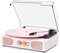 Tocadiscos de vinilo oro rosa