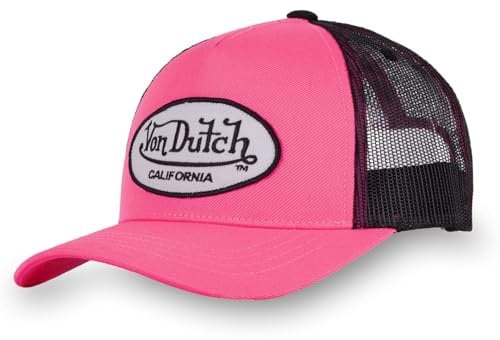 Von Dutch Kappe für Damen und Herren, verstellbar, Trucker-Kappe FRESH, Rosa, Einheitsgröße