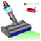 HSIFSKK Cabezal De Fregona Eléctrica Húmedo Y Seco con Cepillo De Lavado, Compatible con Dyson, V7 V8 V10 V11 V15, Luz Verde, Limpia Y Seca Suelos Duros