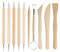 10 Stück Professionelles Modellierwerkzeug Set,Töpferwerkzeug,Polymer Clay Sculpting Modelling Tools,Holz Keramik Ton Werkzeuge für Töpfern Zuhause,DIY-Handwerk,Modelliermasse Werkzeug,Töpfern Zubehör