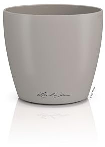 Lechuza Classico Color 12 Deco 16672 Pot de Table Marron Sable Surface Mate Ø 13 x 12 cm