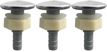 Set di ugelli a getto d'aria in inox/ABS per soffiatore di spa, 36 mm, lunghezza 9 mm, diametro di viti, installazione completa con guarnizione e dado di serraggio (3 pezzi)