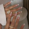 French Tip False Nails - 24pcs Medium Almond Press on Nails - Full Cover Fake Nail Tips with Glue - Acrylic Nails Glossy Nude with White Tips Designs for Women Nail ART Manicure Decoration