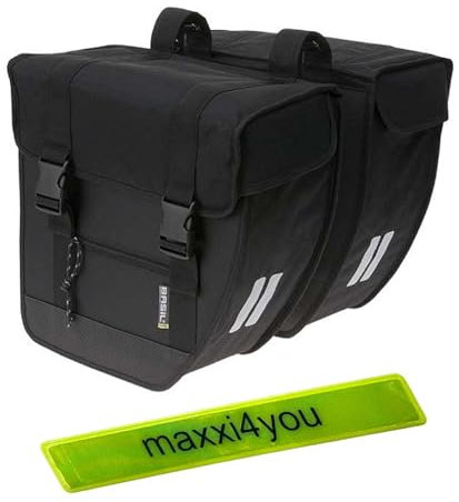 Basil Tour Fahrrad Doppeltasche Gepäckträgertasche 26 Ltr. inkl. maxxi4you Reflexband