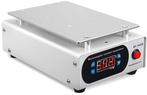 Preheating Station Soldering Hot Plate, Electric Heating Plate 200 x130 MM Welder Soldering Station for Main Board Phone Screen Replacement, Constant Temperature 0-200℃ Adjustable, 450W