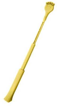 perfeclan Back Scratch -Krallen verstellbar 9,06 Zoll bis 17,72 Zoll Handheld Long Griff Strumpfstoffe Gadgets Rückenkratzergerät, Gelb