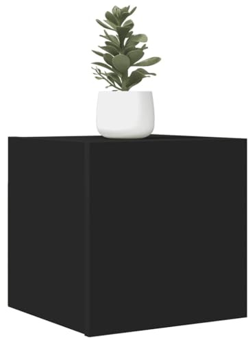 CFODOJ Home & Garden,Furniture Wall Mounted TV Cabinet Black 30.5x30x30cm