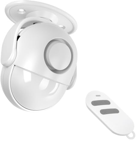 AXFEE Indoor Motion Sensor Alarm, Wireless Burglar Door Alarm System | With Adjustable 125dB Siren, 360° Rotatable, Battery Operated & Rechargable, Remote Control for Home, Garage, Office, Shop