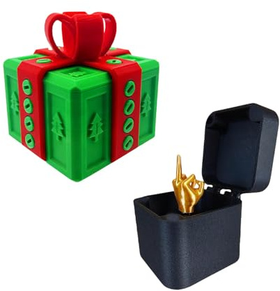 Das nervige Geschenk mit Finger - Lustige Geschenkbox mit Mittelfinger-Überraschung und 3D-Schraubenspielzeug. Pop-up Prank für Spaß und Unterhaltung im Büro, als Wohnkultur-Deko oder als Weihnachts