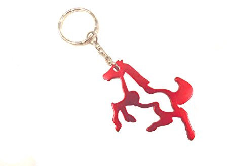 Unbekannt Métal Porte-clés Cheval avec Fonction Décapsuleur Originale