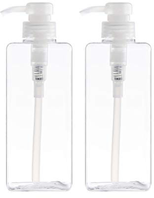 OUNONA Distributeur, Distributeur de Lotion en Plastique Rechargeable,Bouteille Plastique shampooing Rechargeable,e Cuisine et Salle de Bain, 280ML,2 PièCes, Tran