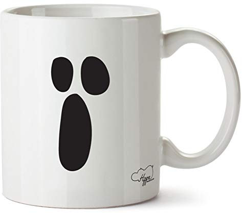 Hippowarehouse Ghost face Printed Mug Cup Ceramic 10oz