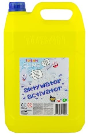 TUBAN Aktivator für Slime – Slime Magic – Lösung für Kleber – Kompatibel mit jedem PVA-Kleber – Sicher für Kinder – Hergestellt in der EU – Frei von schädlichen Stoffen – 5000 ml