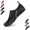SAGUARO Damen Herren Badeschuhe Wasserschuhe Schwimmschuhe Männer Frauen Barfußschuhe für Strand,Pool,Meer,Wassersport,Surfen,Aqua Cycling,Segeln,Bootfahren,Windsurfen(Schwarz,44/45 EU)
