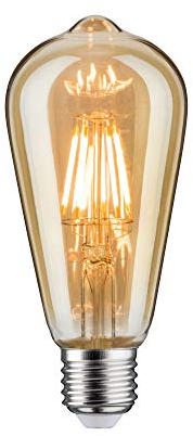 Paulmann 28717 LED Lampe Filament Kolben 6,5W Leuchtmittel Gold 2500K Goldlicht E27