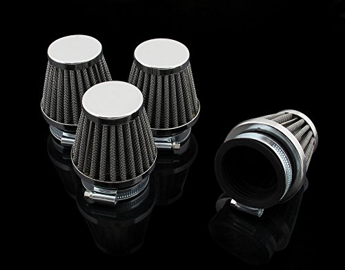 Artudatech Moto 4 pz Filtro Aria, 38mm/39mm/40mm Filtro Aspirazione Aria Fredda Pod Cleaner Kit Aspirazione Aria Cleaner per CB750 KZ 550/650 GS 550 Yamaha DT/XT 125