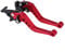 Brems Kupplungshebel, Bremshebel Motorrad, 1 Paar Bremshebelgriff CNC Aluminium Motorrad Kupplung Trommel Bremshebel Griff Rot für GY6 und CG125