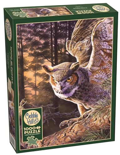 Cobble Hill 3840234 Eule im Wald Puzzle, 1000 Teile Inkl. Puzzleposter | Für Erwachsene und Kinder ab 12 Jahren, Tierpuzzle, Waldpuzzle, Nachauflage