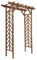 Outsunny Arche de Jardin Arche à rosiers Style Exotique dim. 140L x 65l x 200H cm Bois de Sapin