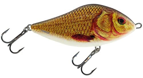 Salmo Slider Jerkbait Wobbler, Salmo Farben:Supernatural Golden Crucian, Länge/Gewicht/Laufverhalten/Tauchtiefe:10cm / 36g / schwimmend / 1.0-1.0m