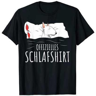 Offizielles Schlafshirt Bullterrier Hund Geschenkidee T-Shirt